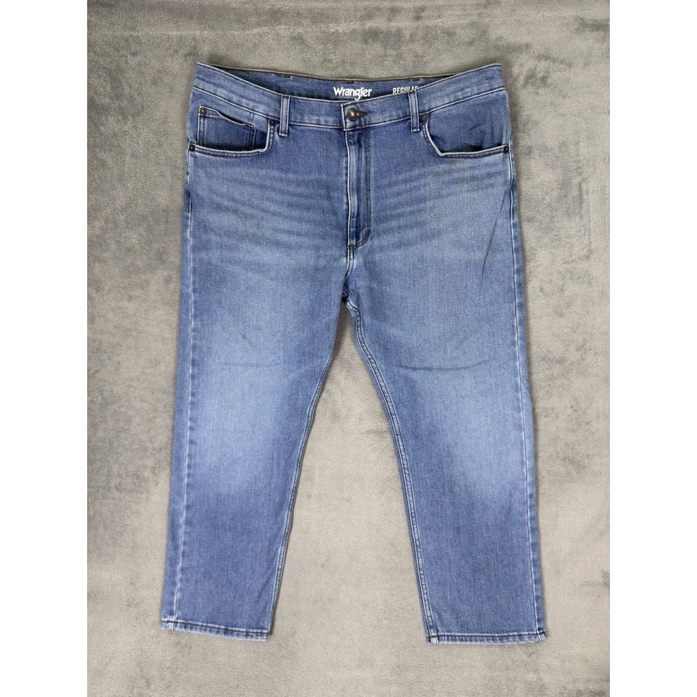 Wrangler Jeans Mens 40x30 Blue Medium Wash Regular Fit Straight Leg‎ MGW25NV